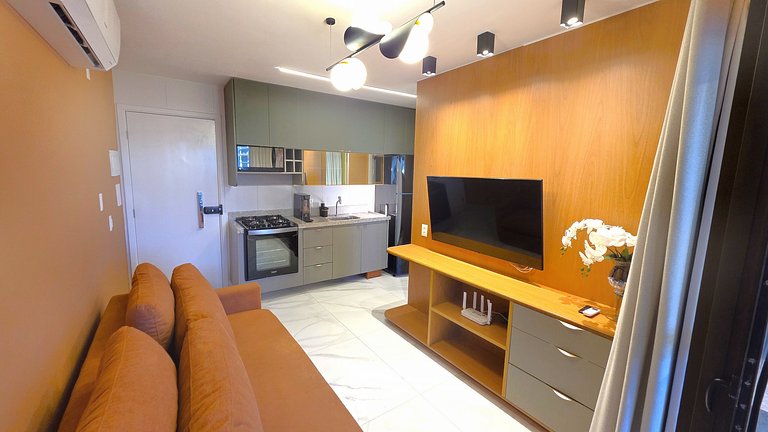 Flat na BeiraMar com Piscina Privativa