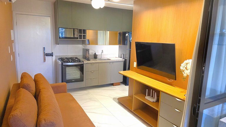 Flat na BeiraMar com Piscina Privativa