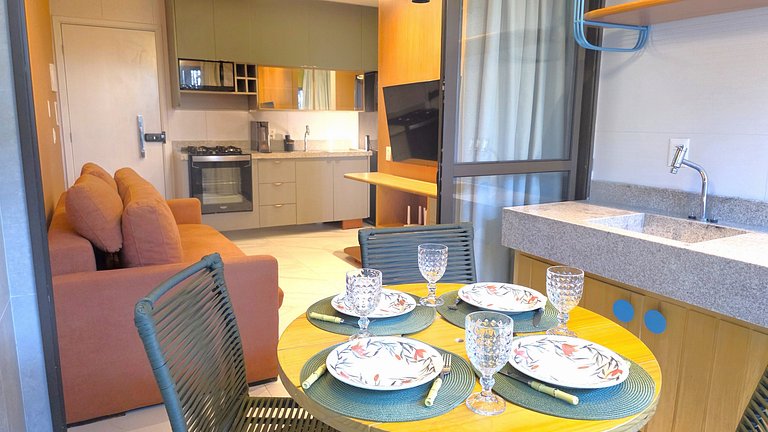 Flat na BeiraMar com Piscina Privativa