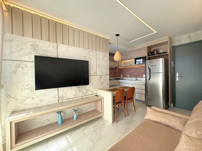 Apto Pé na Areia e Vista | TKTU | Apt. 104