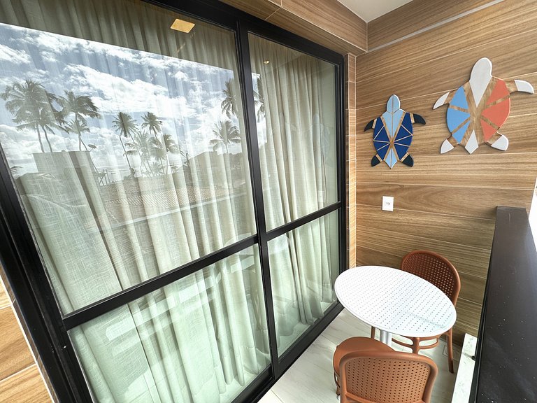 Apto Pé na Areia e Vista | TKTU | Apt. 104