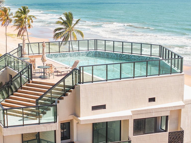 Apartamento com sacada vista mar