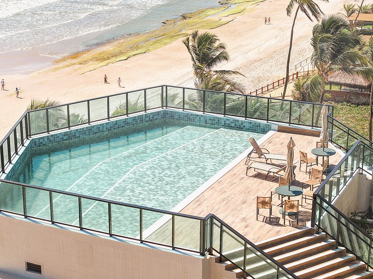 Apartamento com sacada vista mar