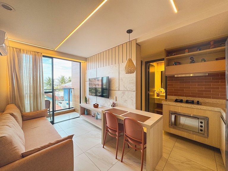 Apto Pé na Areia e Vista | TKTU | Apt. 104
