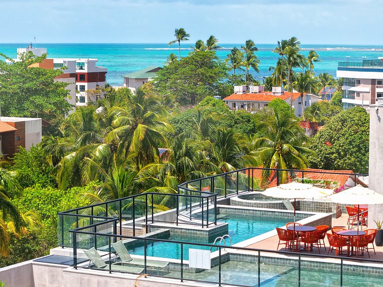 Flat Amplo no Centro de Porto de Galinhas – Quarto e Sala, T