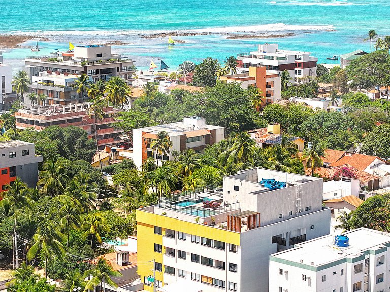 Flat Amplo no Centro de Porto de Galinhas – Quarto e Sala, T
